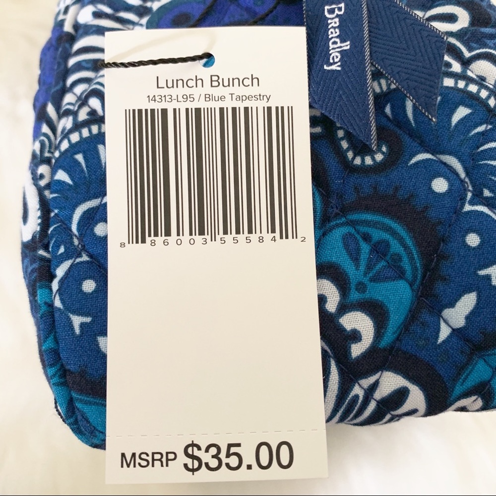 Lunch bunch lunchbox Vera Bradley blue tapestry - Picture 3 of 4